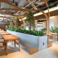 Thi cong buc cay gia nha hang tai Hai Phong trang tri dep mat 4