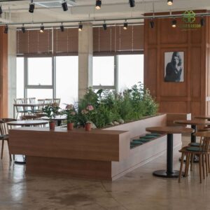 Bồn cây giả trang trí quán cafe đẹp mắt, thu hút tại Hà Nội