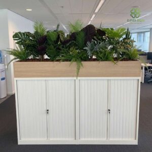 Bồn cây nhiệt đới giả kiến tạo không gian xanh đẹp như thật
