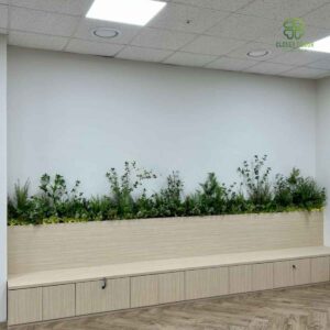 Bục cây giả trang trí shop tạo không gian xanh đẹp như thật