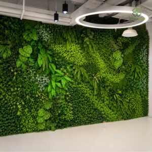 Thi công vách tường cây giả mix hiện đại cho văn phòng tại Hải Phòng