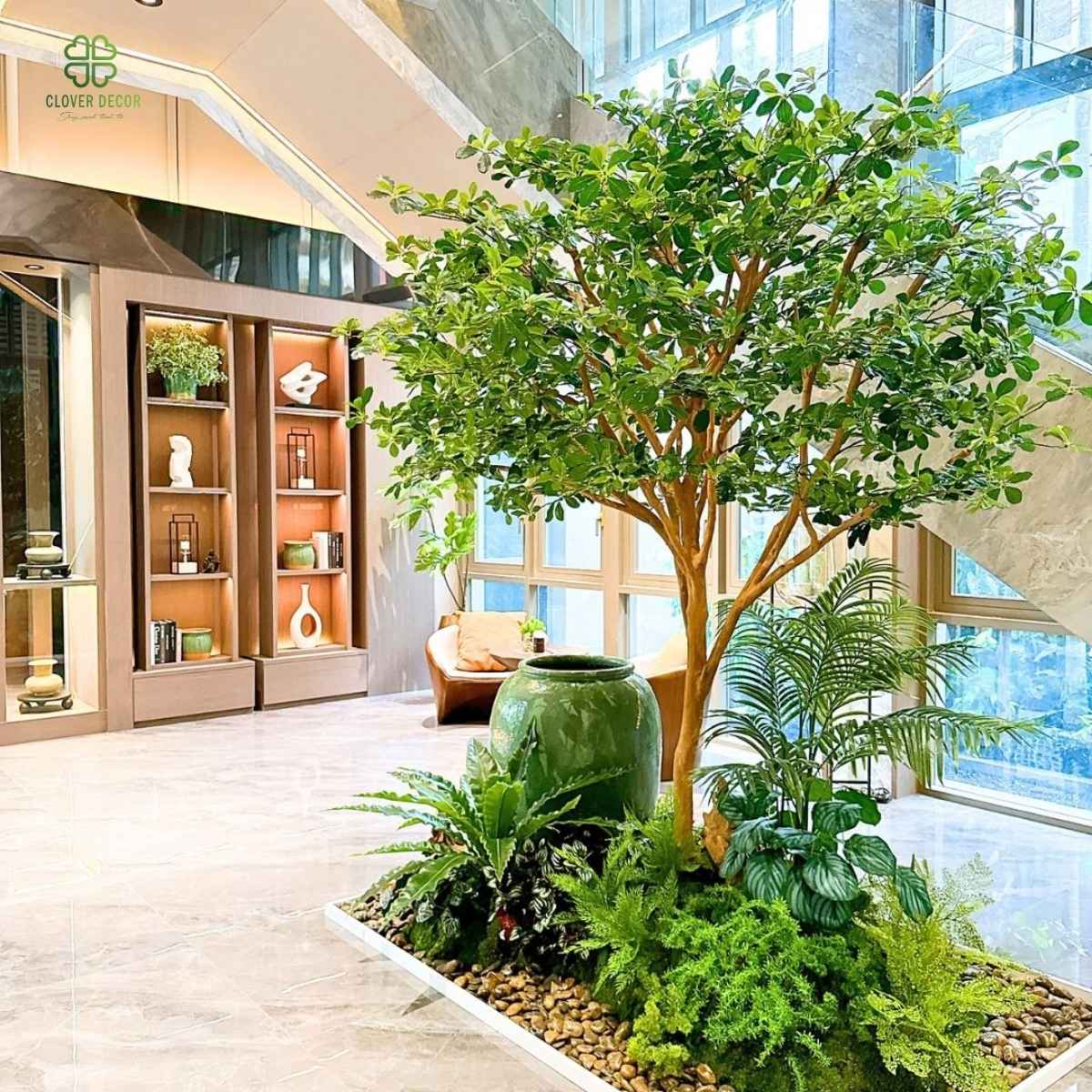 Thi công tiểu cảnh trang trí cầu thang biệt thự 2 tieu-canh-trang-tri-cau-thang-biet-thu (2)